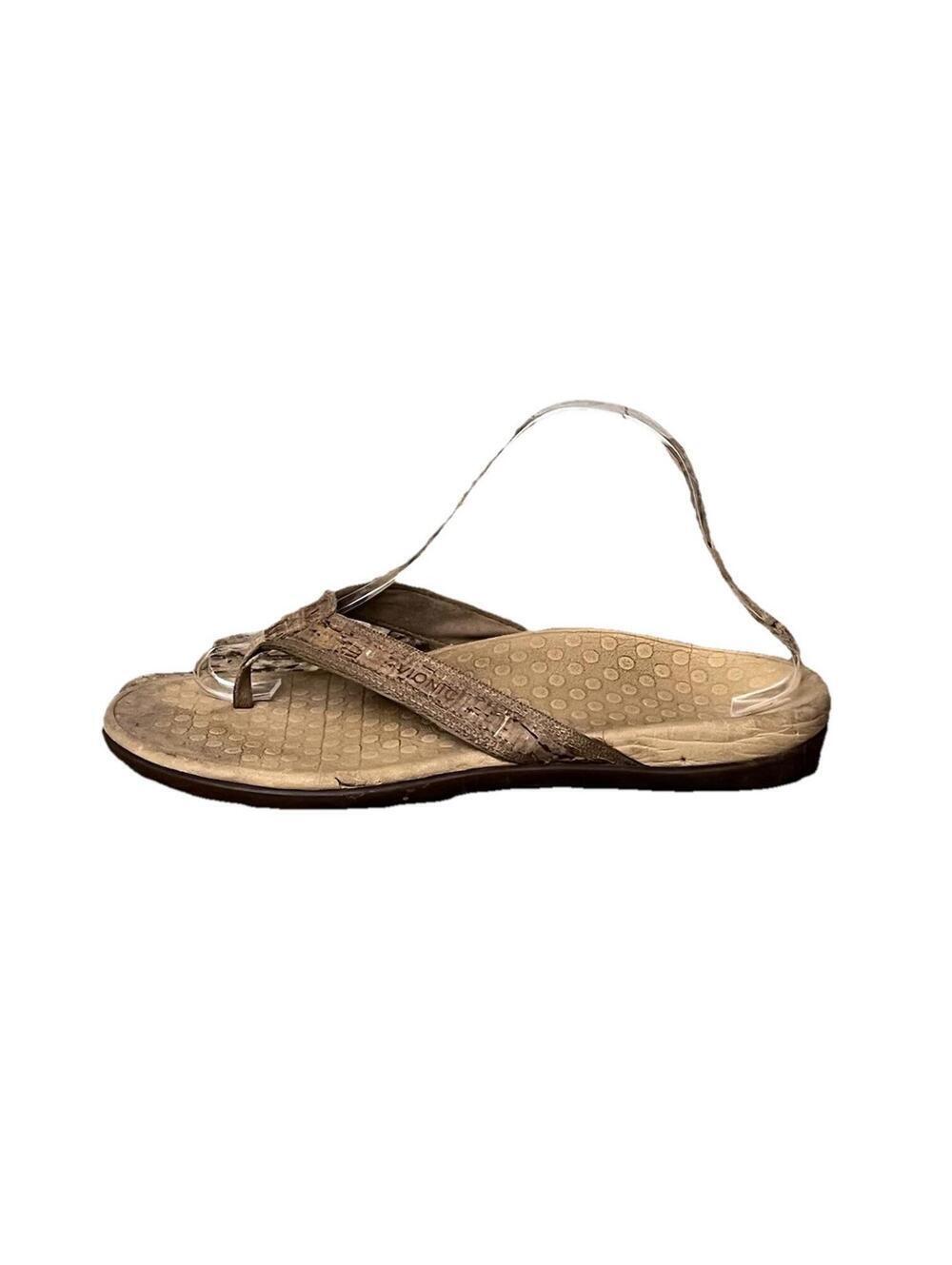 Vionic Womens Sandals Size 9 Brown Leather Flip Flop Orthotic Comfort Casual